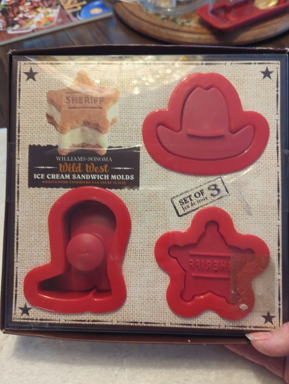 Wild West Williams-Sonoma Party Ice Cream Sandwich Molds Boot Hat Sheriff Cowboy